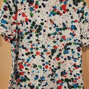 Colorful Splatter Print T-Shirt